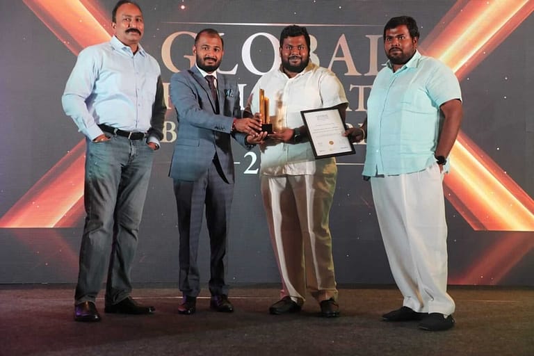 RRL Group of Companies founders awarded the trophy and certificate on the Global Real Estate Brand award, 2023 ceremony, in Affordability Property category.